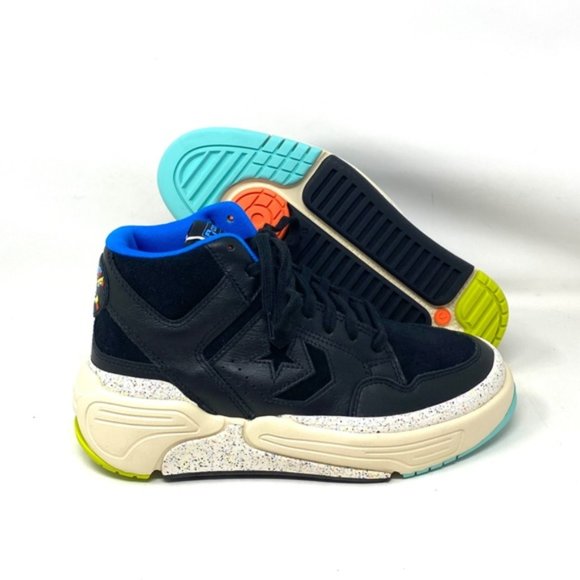 Converse Weapon CX High Top Multi Black Leather Women's Size Sneakers 172194C - Picture 8 of 10